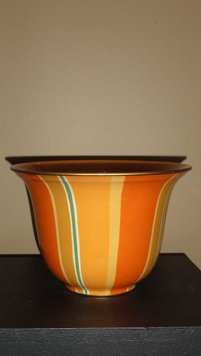 Orange Bowl with Vertical Stripes