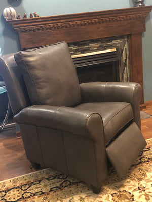 Motorized Leather Recliner Brown