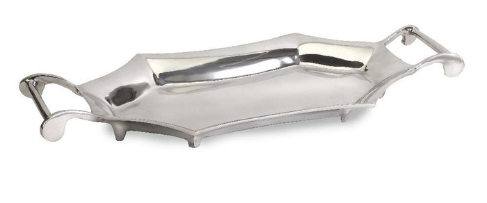 Curved Handle Aluminum Tray