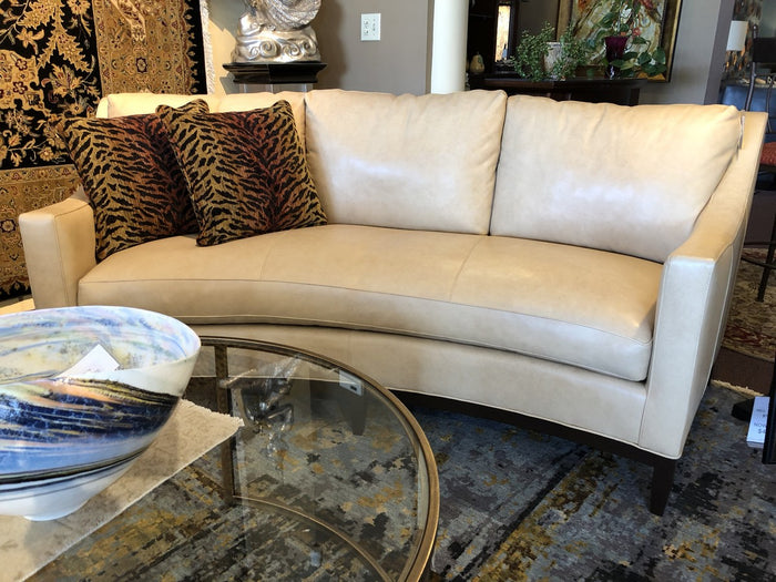 Light Gold Contemporary Curved Sofa