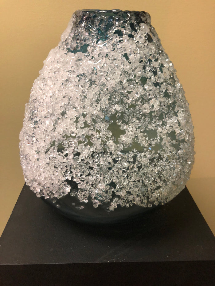 Textures Icy Blue Vase