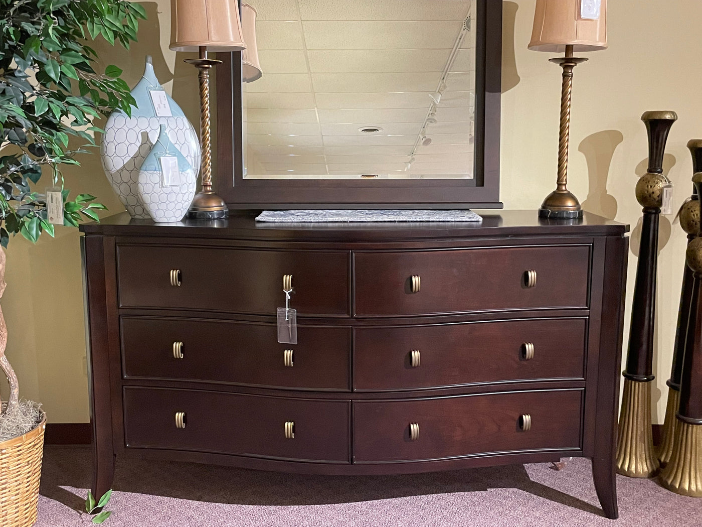 Six Drawer Dresser in Espresso Finish – Oriental Rug Palace Six Drawer Dresser in Espresso Finish – Oriental Rug Palace