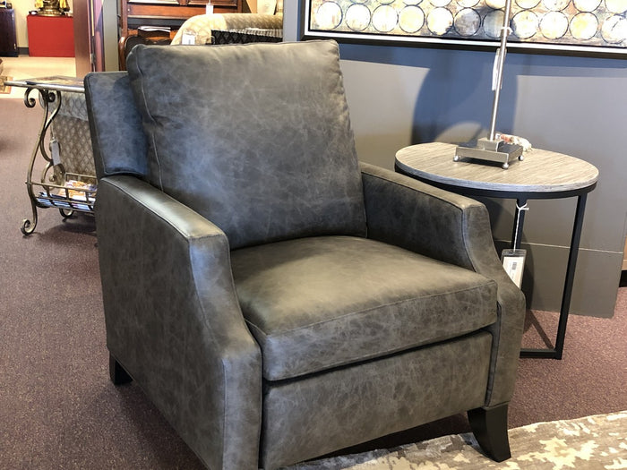 Leather Recliner Modern Charcoal Grey