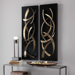 Brushstrokes Metal Art Panels
