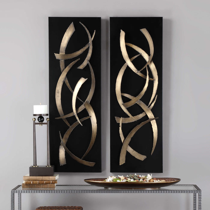 Brushstrokes Metal Art Panels