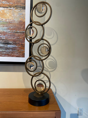 Circle tower with acrylic orbs