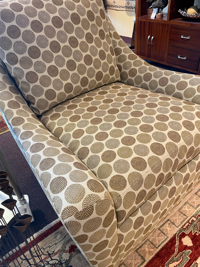 Lounge Chair in Circle Fabric