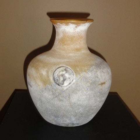 Glass Vase with Lion's Head