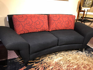 Bentley Apartment Modern Sofa Fabric: Ruby Onyx