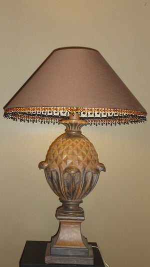 661-Lamp pineapple in wood tones-Lamp