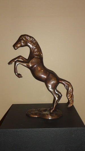 698-Reaning Mustang, Bronze-Sculpture